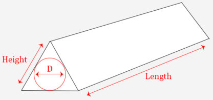 A3 Triangular Postal Tubes 330 (Length) x 46 (Diameter) x 80mm (Height) - Image 4