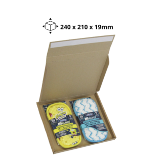 Brown Postal Box with Peel & Seal Tape <br> C5 240 x 210 x 19mm