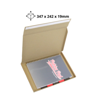 Brown Postal Box with Peel & Seal Tape <br> C4/A4 347 x 242 x 19mm