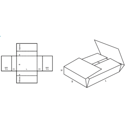 Postal Box 0402 Style - 200 x 120 x 20mm - Pallet of x 6400
